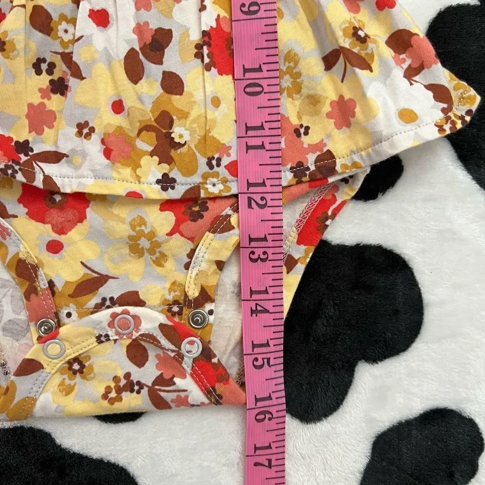Fall Floral Baby Girl Longsleeve Peplum Bodysuit & Pant Set Size 12 months